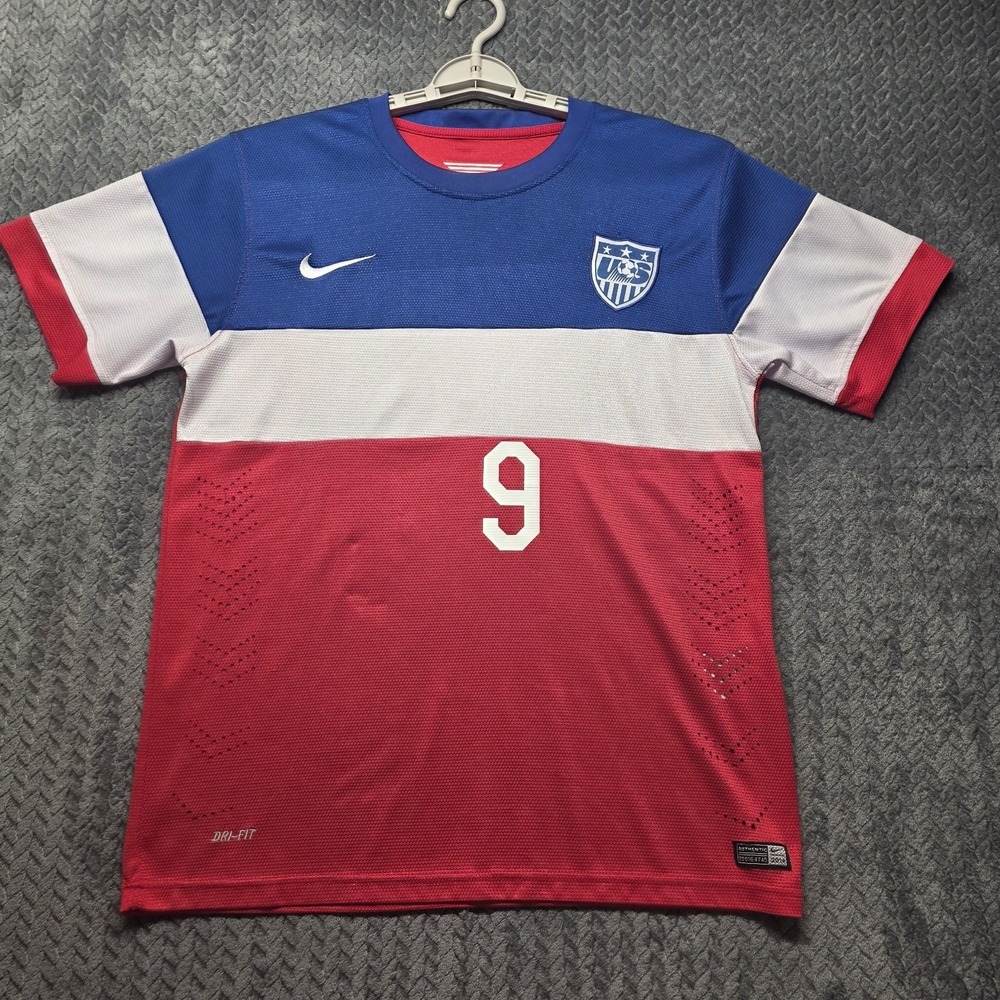 Nike USA Soccer Jersey Men's Medium Johannsson #9 Red Dri-FIT 2014 World Cup